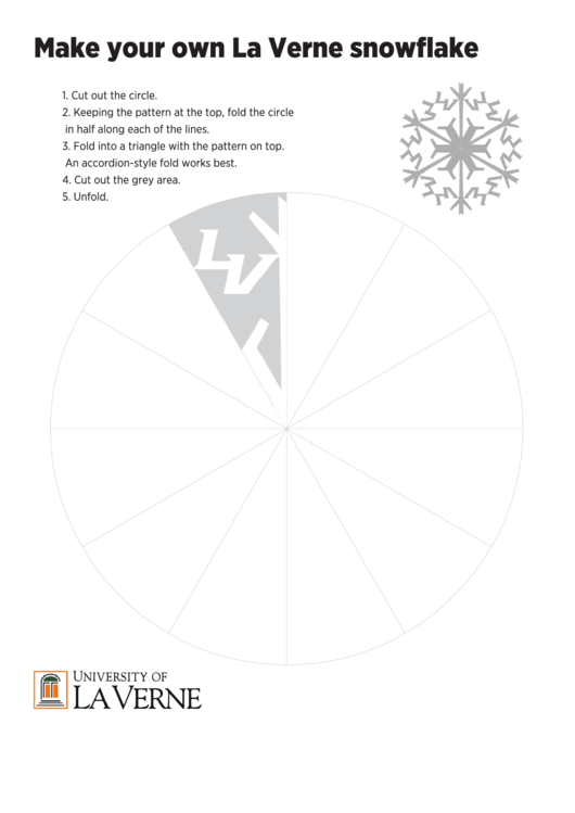 Snowflake Folding Template Printable pdf