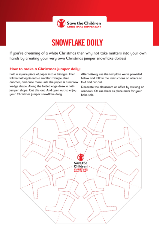 Snowflake Doily Template Printable pdf