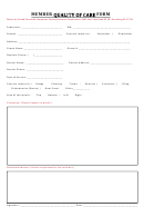 Member Quality Of Care Form - City Of Harrisburg,pennsylvania