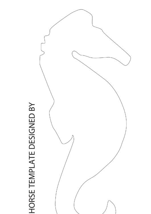 Seahorse Template - Large Printable pdf