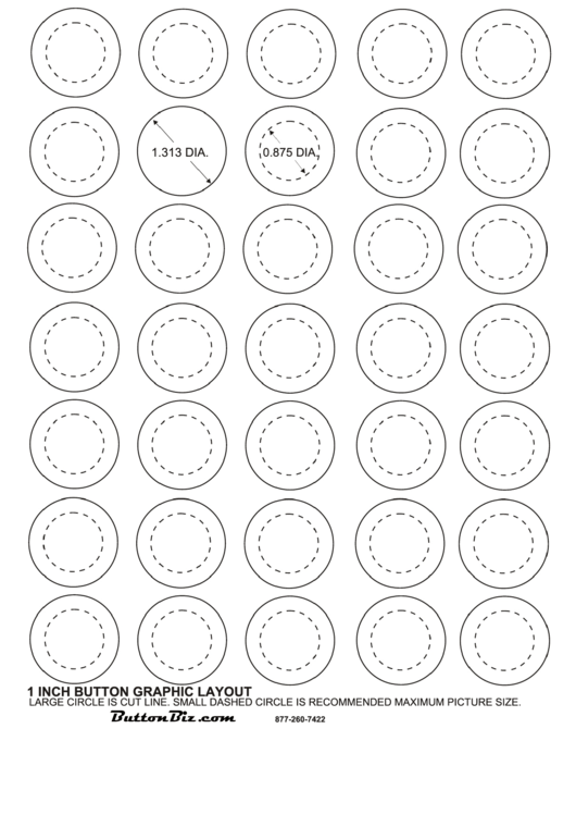 1 Inch Button Graphic Layout
