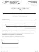 Form Dos-1713-f - Certificate Of Publication