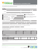 Verification Of Experience Form - California Board Of Psychology