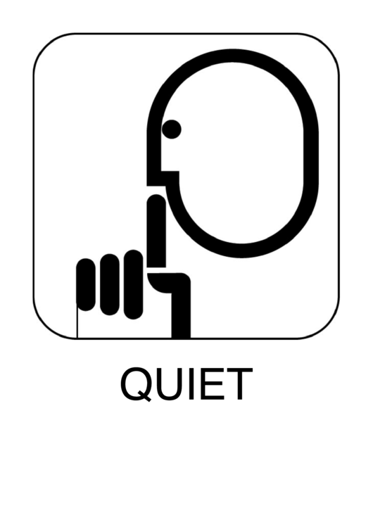 Quiet Please Sign Template Printable pdf