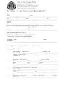 Municipal Income Tax Account Questionnaire - City Of Cuyahoga Falls