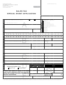 Form Dr 0589 - Sales Tax Special Event Application - 2010