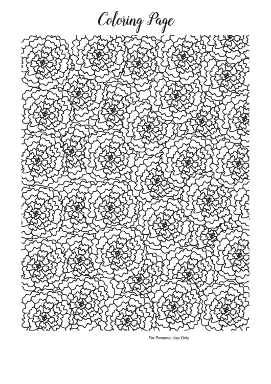 Flower Coloring Page Printable pdf
