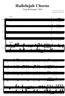 Hallelujah - Handel, Arranged For Chorus And Piano Printable pdf