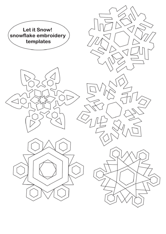 Snowflake Embroidery Templates Printable pdf