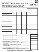Form 561c - Oklahoma Capital Gain Deduction For Corporations Filing Form 512 - 2016