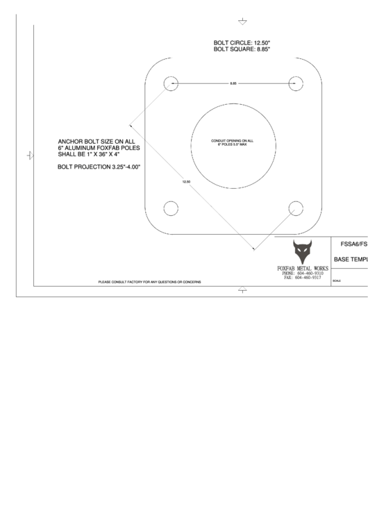 Bolt Circle Template printable pdf download