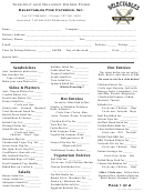 Take-out And Delivery Order Form