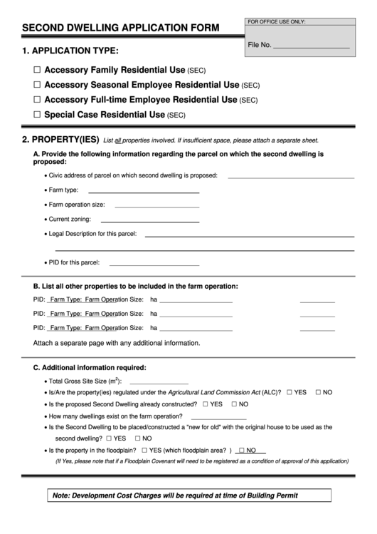 Second Dwelling Application Form - Abbotsford Planning & Development Services