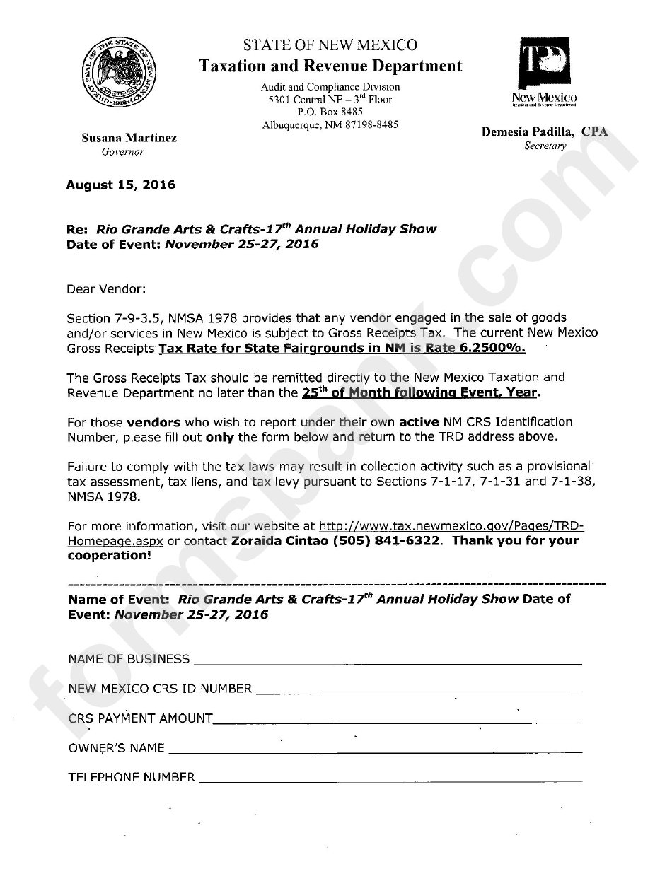 Form Crs-1 - Combined Report - New Mexico Taxation And Revenue Department