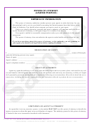 Form E34l Sample - Power Of Attorney (limited Purpose) - 2009