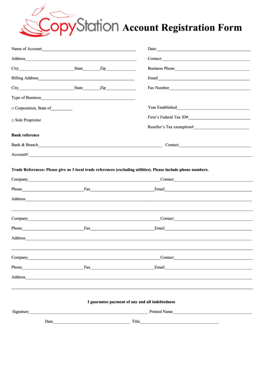 Account Registration Form