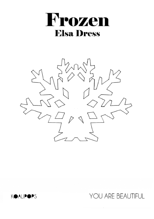 Snowflake Template Frozen Printable pdf