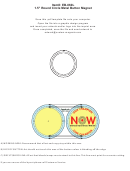 1.5'' Round Circle Metal Button Magnet Template