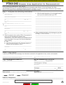 Form Ptax-245 - Disaster Area Application For Reassessment