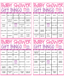 Baby Shower Gift Bingo Templates