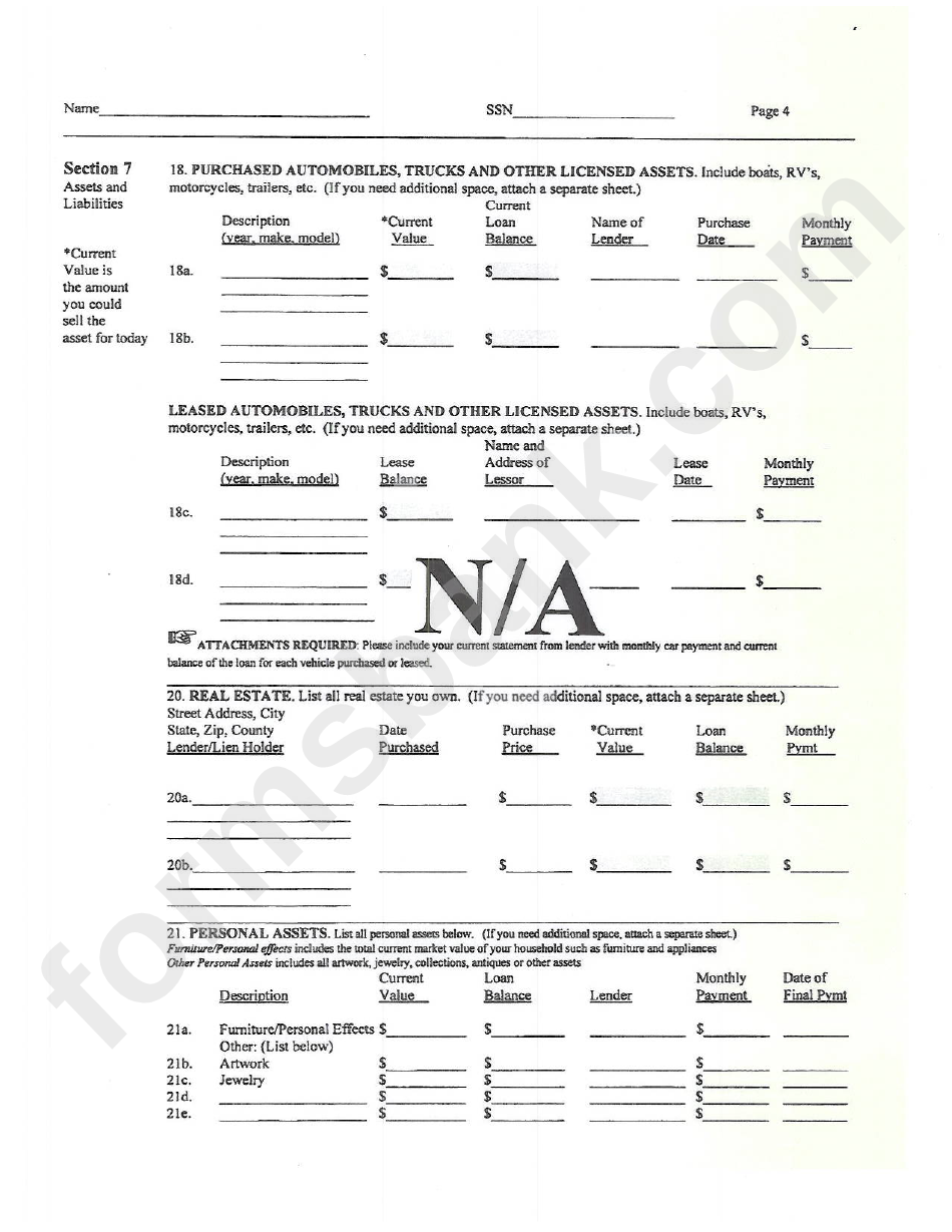 Financial Statement Of Debtor - U.s. Department Of Justice