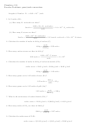 Gram/mole Conversions Worksheet With Answers