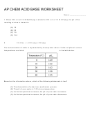 Ap Chem Acid Base Worksheet Printable pdf