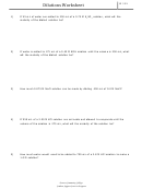 Dilutions Worksheet With Answers