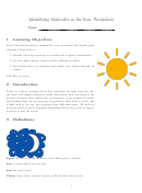Identifying Molecules In The Sun Worksheet