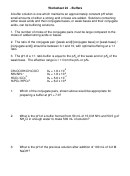 Buffer Solutions Worksheets Printable pdf