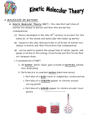 Kinetic Molecular Theory Worksheet Printable pdf