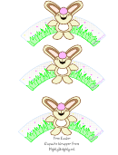 Mini Easter Bunny Cupcake Wrapper Templates