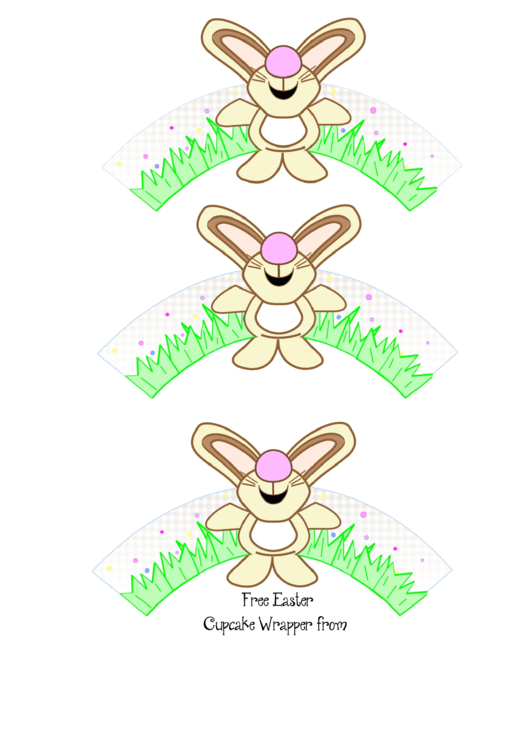 Mini Easter Bunny Cupcake Wrapper Templates Printable pdf