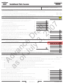 California Form 3805e Advance Draft - Installment Sale Income - 2007