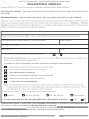 Form Rpd-41271 - Declaration Of Residency - New Mexico Taxation And Revenue Department