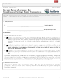 Fs Form 5188 - Durable Power Of Attorney For Securities And Savings Bonds Transactions - 2016