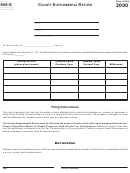 Tax Form 945-s - County Supplemental Return - 2000