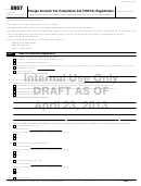 Fillable Form 8957 Draft - Foreign Account Tax Compliance Act (Fatca) Registration Printable pdf