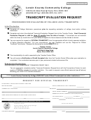 Transcript Evaluation Request - Lorain County Community College Printable pdf