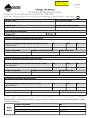 Fillable Form Add-Ch - Change Of Address - Montana Department Of Revenue Printable pdf