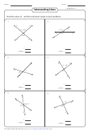 Intersecting Lines Worksheet With Answers