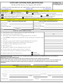 Form Ol-1 - Application For Refund Or Additional Employee License Fee Due - City Of Covington