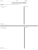 Solving System Of Linear Worksheet