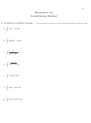 Substitution Method Worksheet With Answers Printable pdf