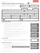 Form 5297 - City Of Detroit Corporate Income Tax Return - 2016