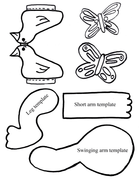 Birds Animal Template Printable pdf