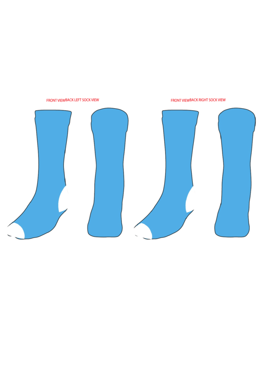 Blue Sock Templates Printable pdf