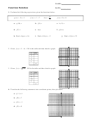 Function Notation Worksheet Printable pdf