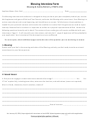 Blessing Interview Form Printable pdf