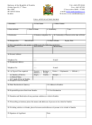 Visa Application Form - Embassy Of The Republic Of Zambia In Sweden